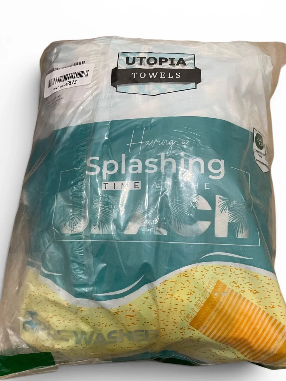 ❤️ Utopia NWT! 4-Pack Turkish Cotton Beach Towels in Aqua Stripe